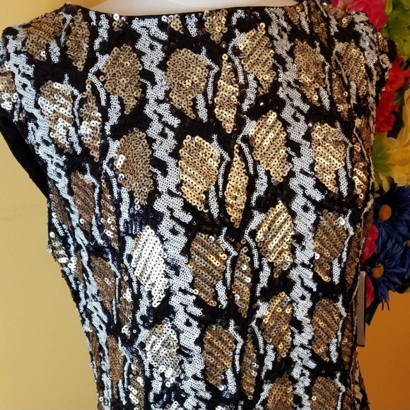 NWT Guess sequin sleeveless midi dress- L - Picture 10 of 10